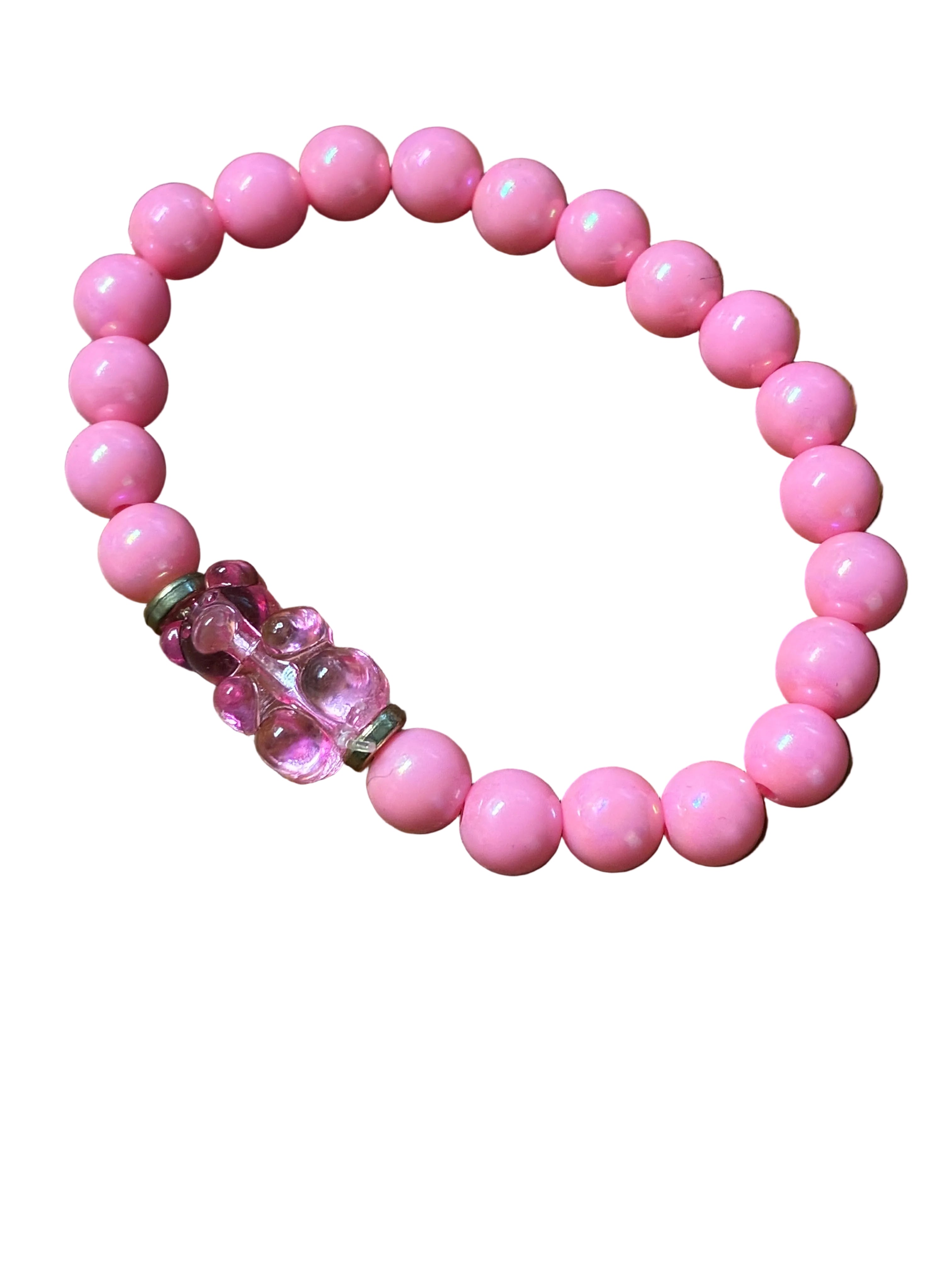 Pink bear bracelet