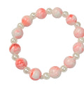 Pink and white bracelet