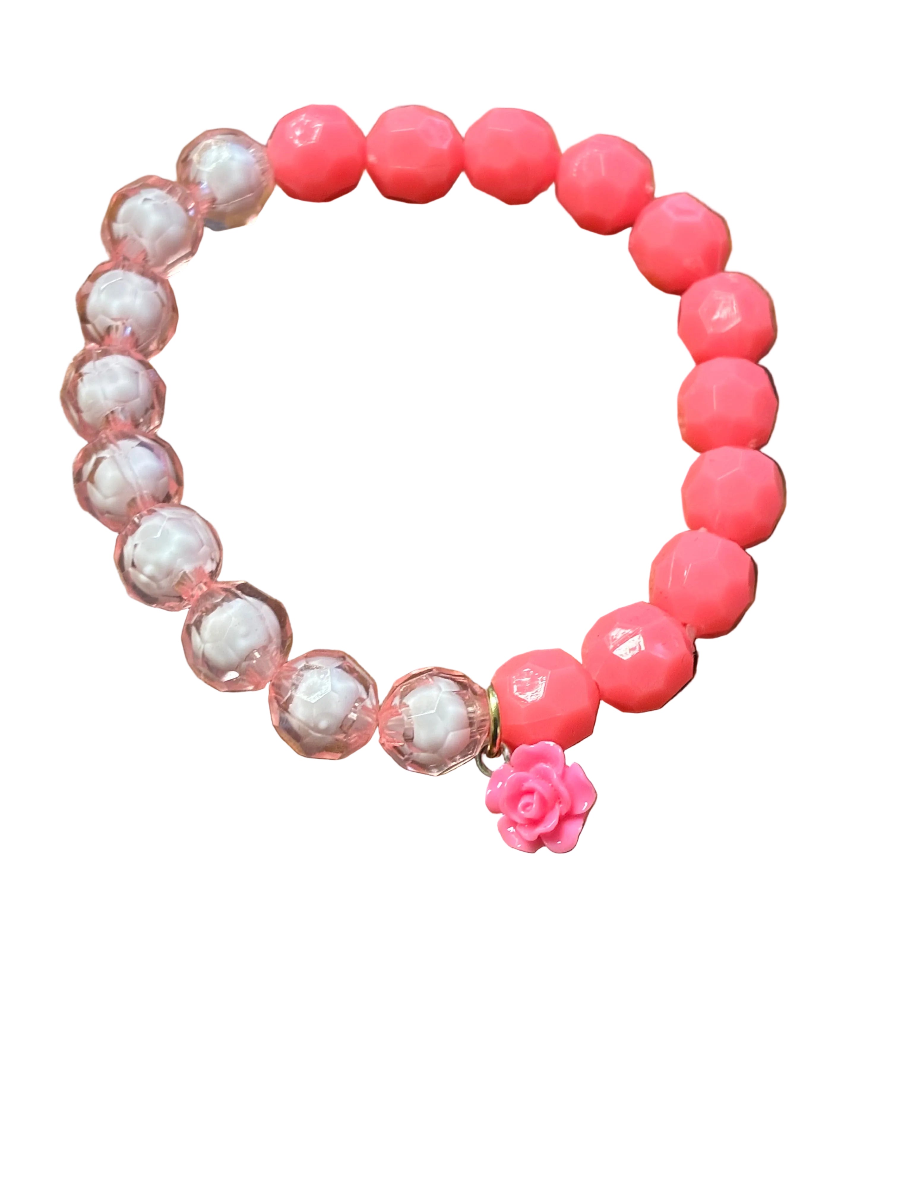 Pink rose bracelet