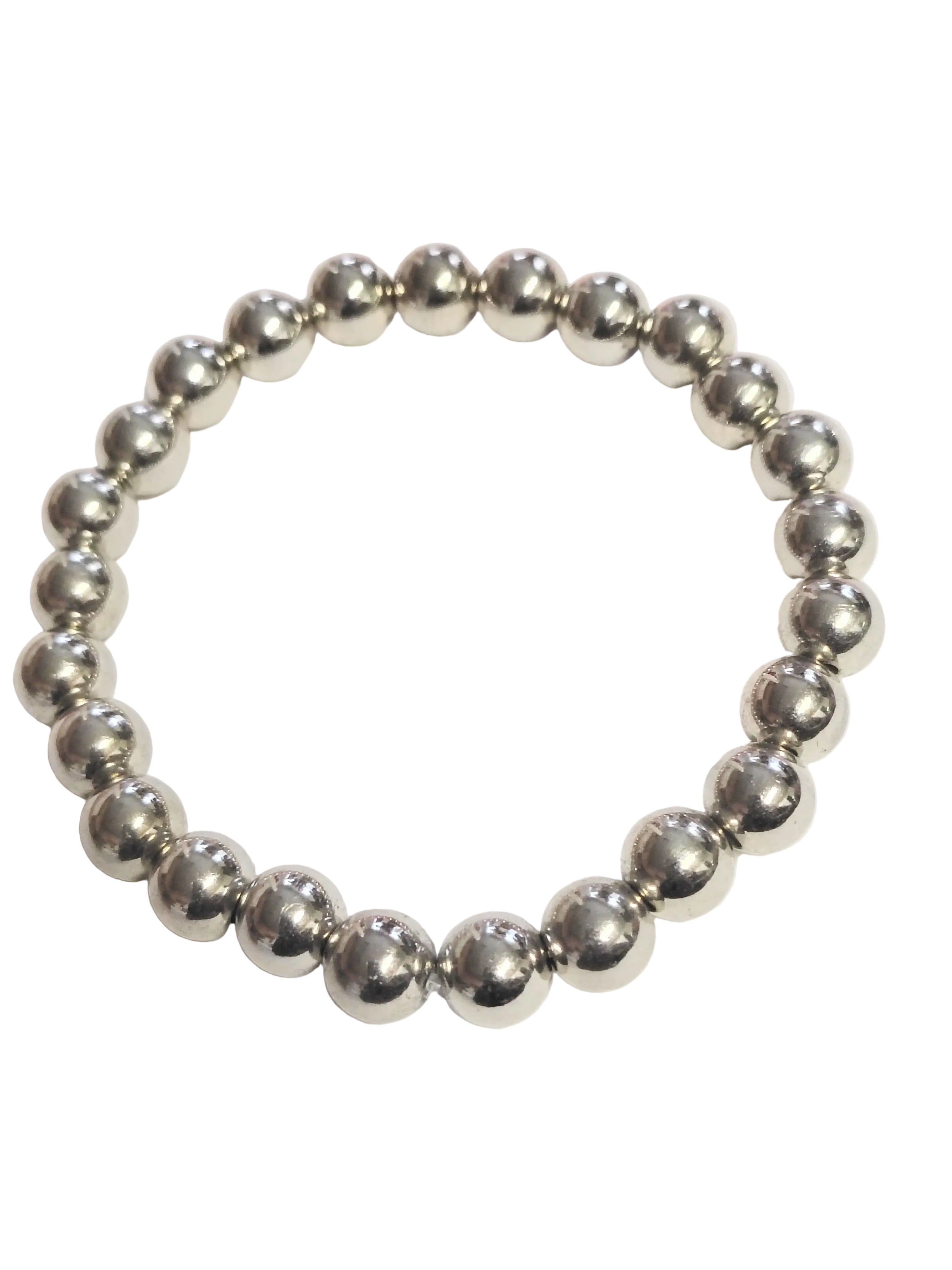 Silver beaded bracelet