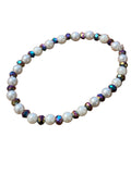 White and iridescent purple bracelet