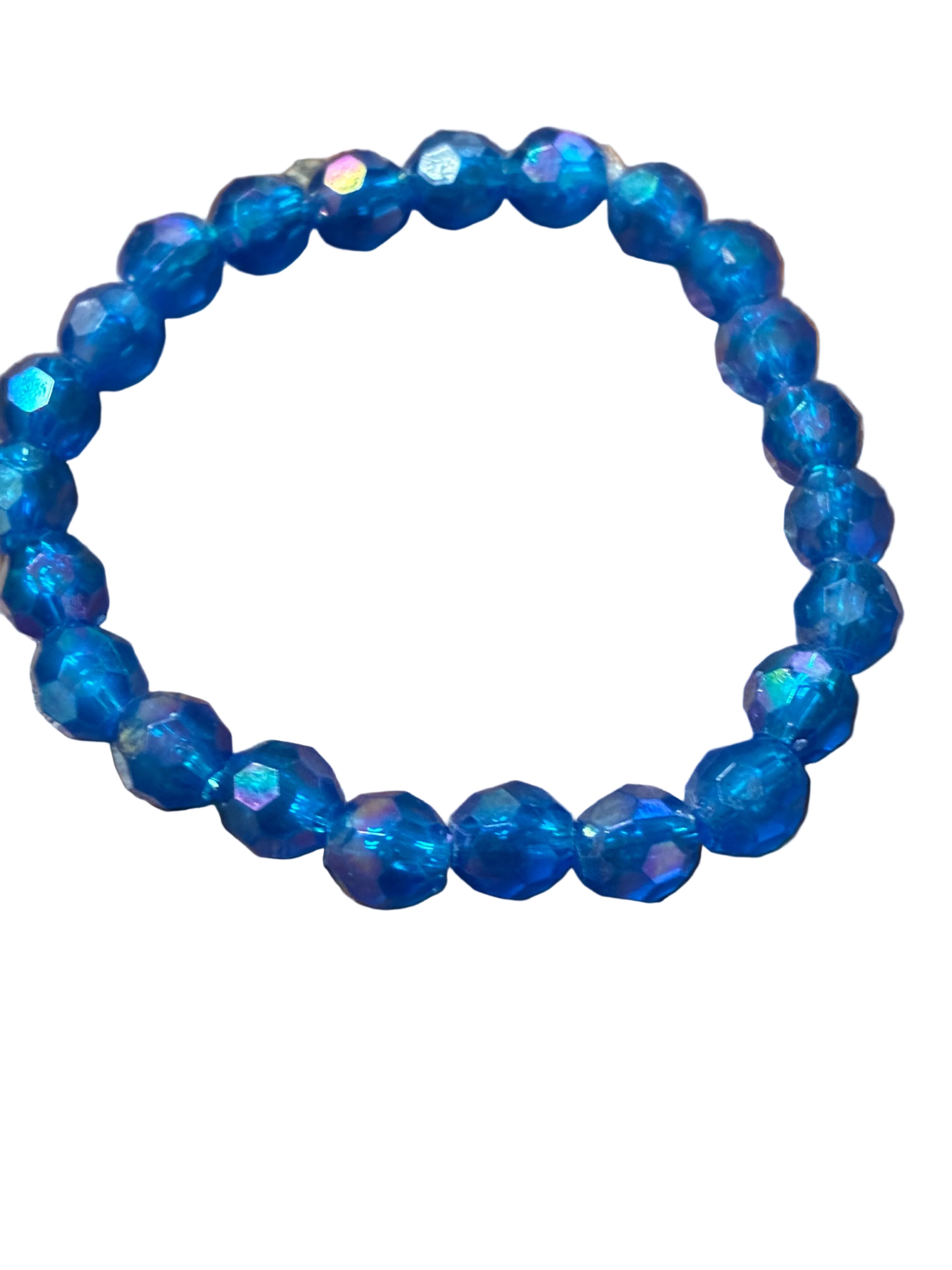 Blue iridescent bracelet
