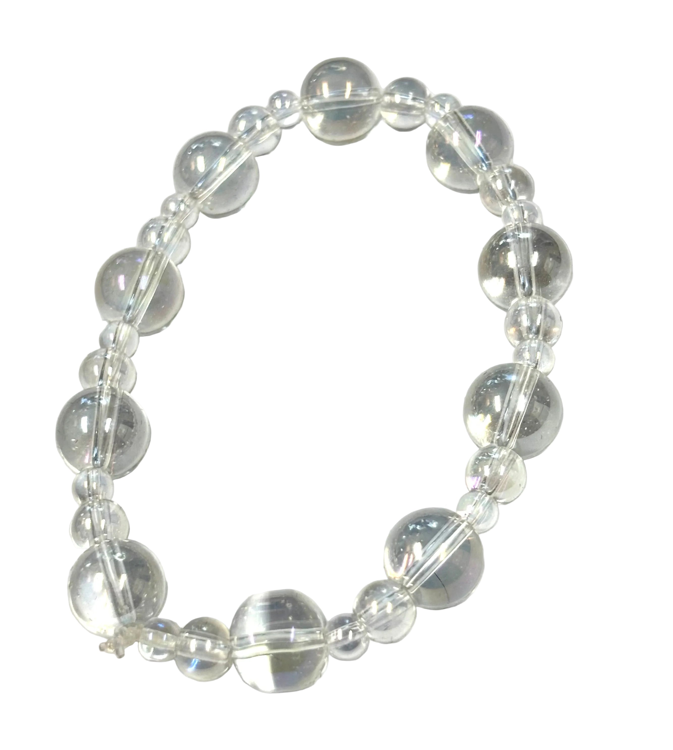 Clear iridescent bracelet