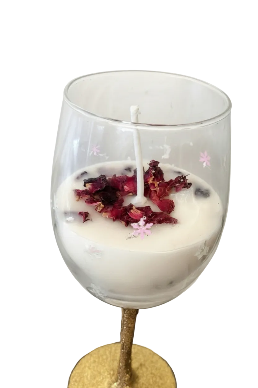 Candle wine glass